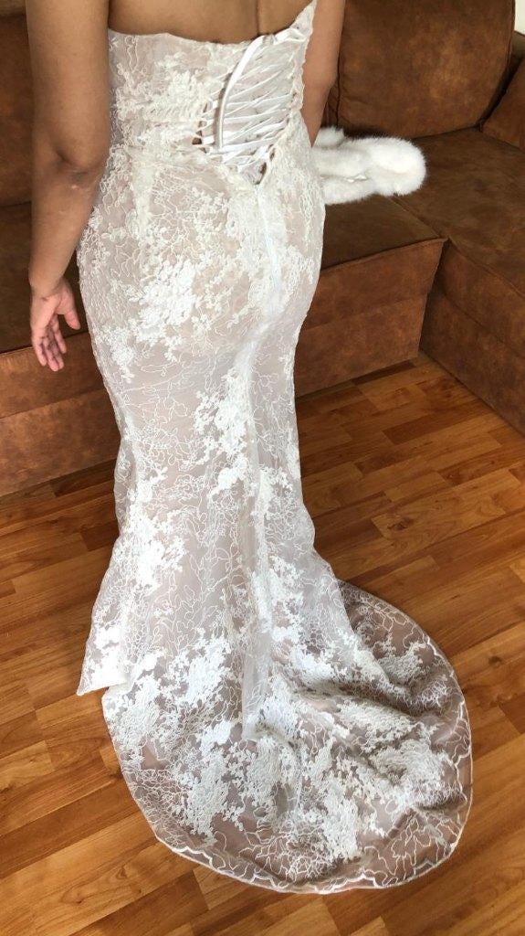 Trouwjurk wit, Ophalen, Zo goed als nieuw, Wit, Trouwjurk