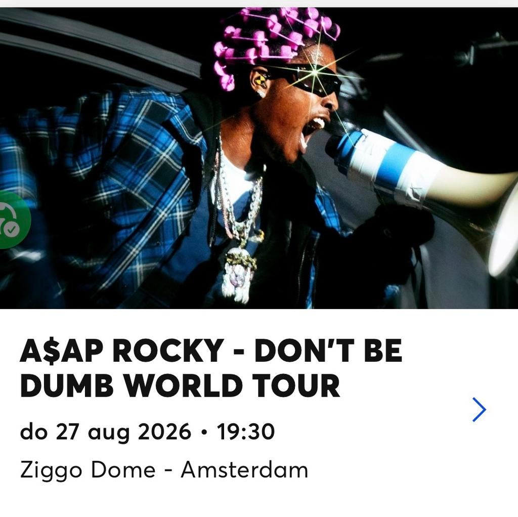 A$AP Rocky - Don't Be Dumb World Tour 2 tickets, Tickets en Kaartjes, Twee personen, November