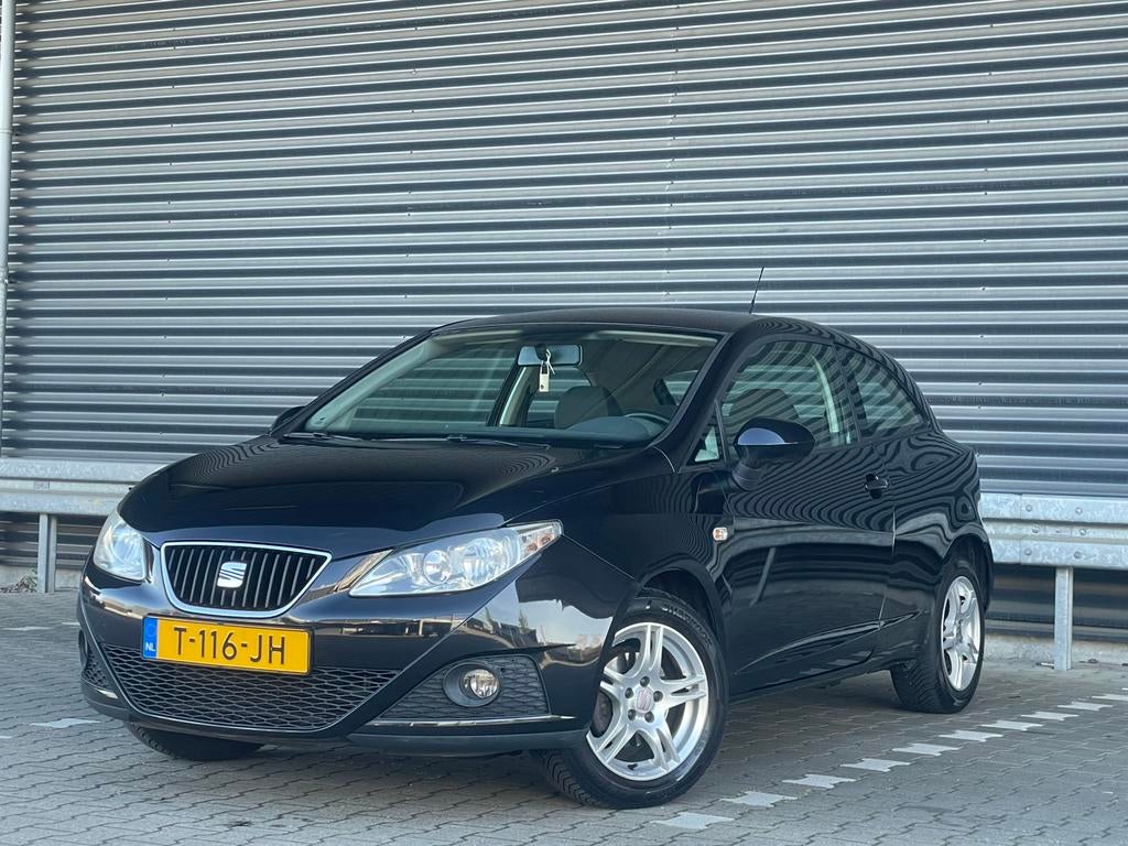 SEAT IBIZA 2009 ZWART, Auto's, Voorwielaandrijving, Euro 5, 86 pk, 4 cilinders
