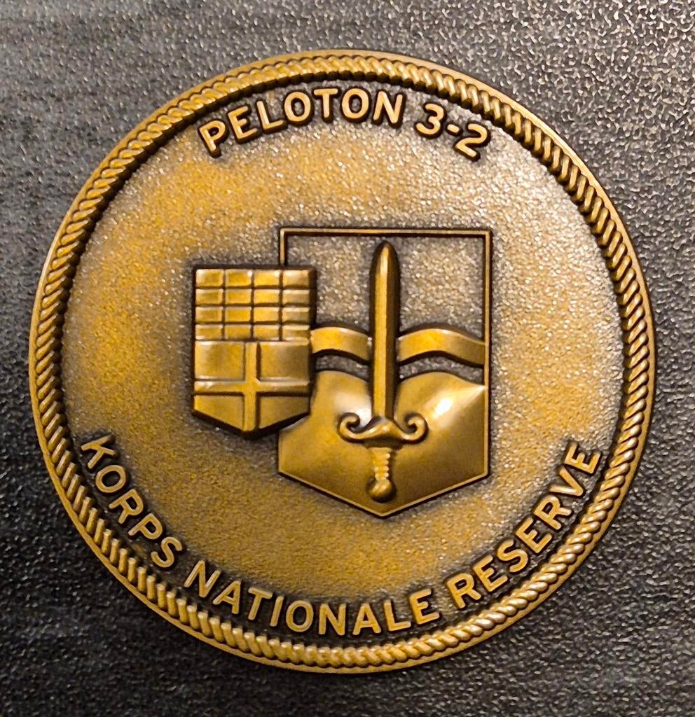 Challenge Coin Korps Nationale Reserve Peloton 3-2, Verzamelen, Ophalen of Verzenden