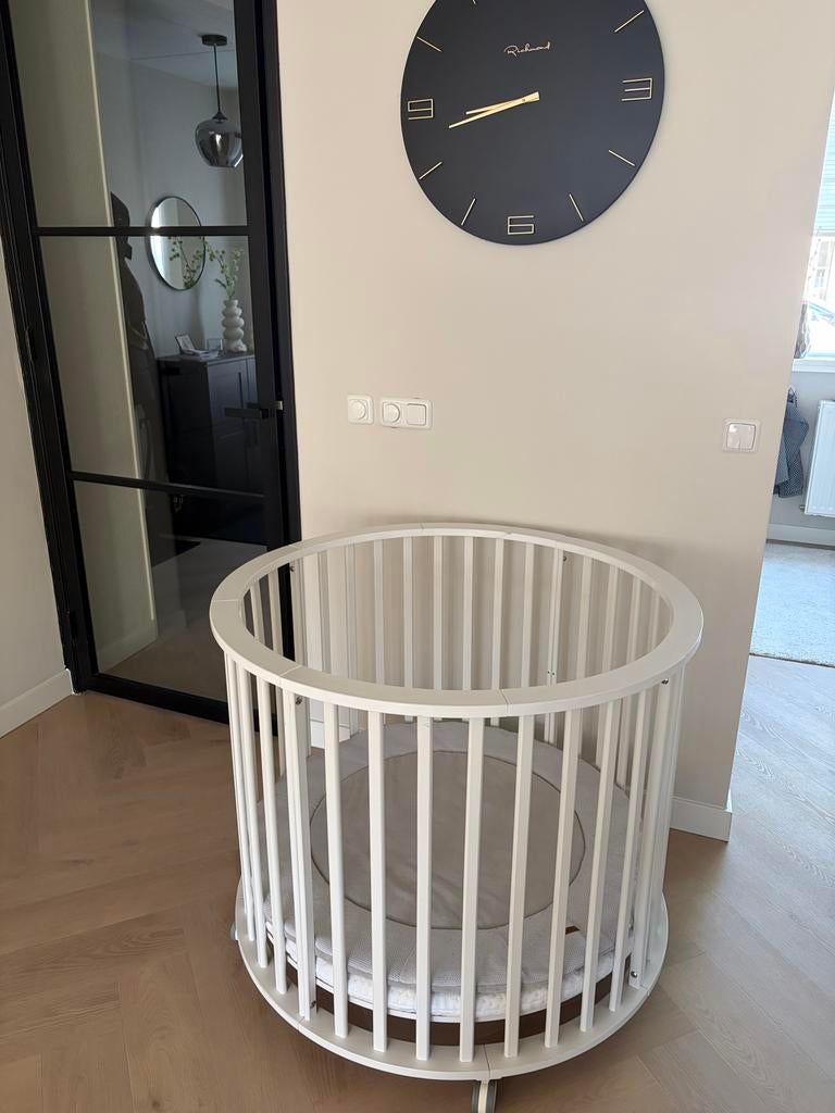 Kidsmill Velours Boxmatras Hoes Rond Wood 90 cm