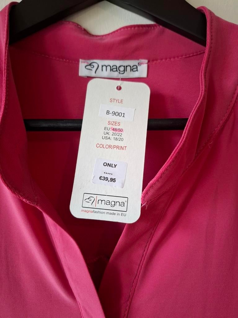 Magna travelstof tuniek cyclaam maat: 48,50, Kleding | Dames, Grote Maten, Blouse of Tuniek, Nieuw, Ophalen of Verzenden, Magna