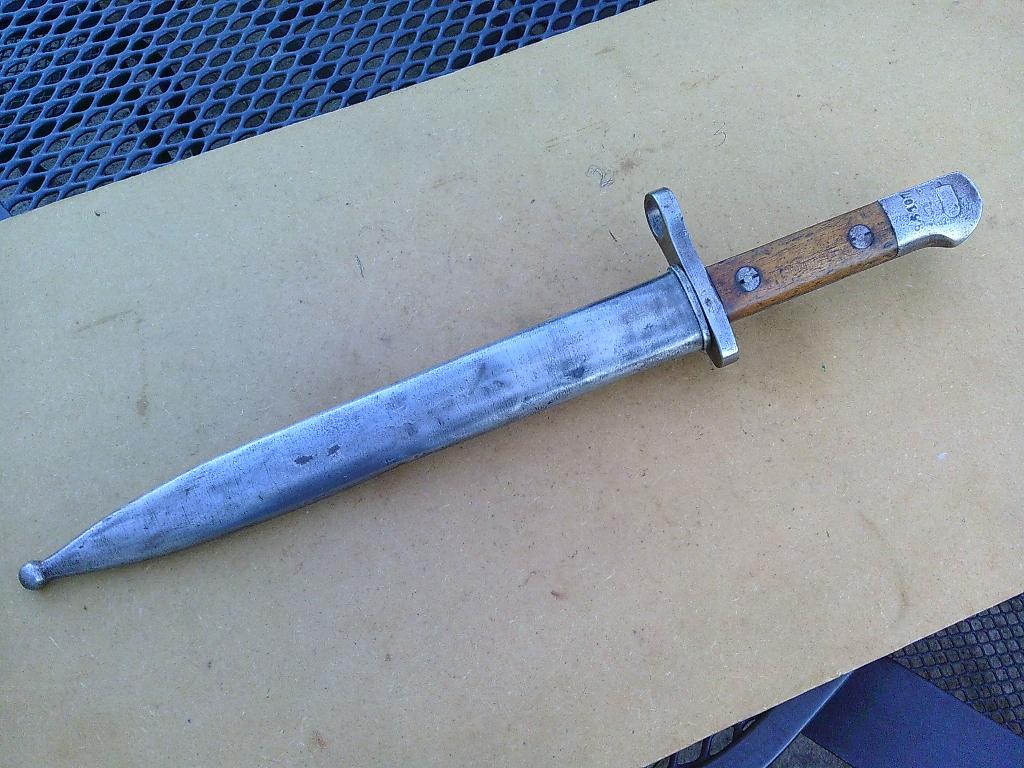 Antieke bajonet in nog een mooie conditie compleet met sche,, Verzamelen, Militaria | Algemeen, Landmacht, Mes of Dolk, Overige gebieden