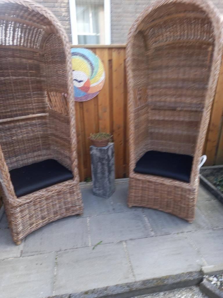 Strandkorf ( 2 ) ZGAN, Ophalen, Zo goed als nieuw, Rotan