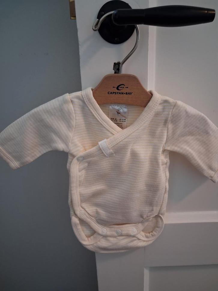 H&M romper / rompertje, geel / wit, maat 44, Kinderen en Baby's, Babykleding | Overige, Zo goed als nieuw, Jongetje of Meisje