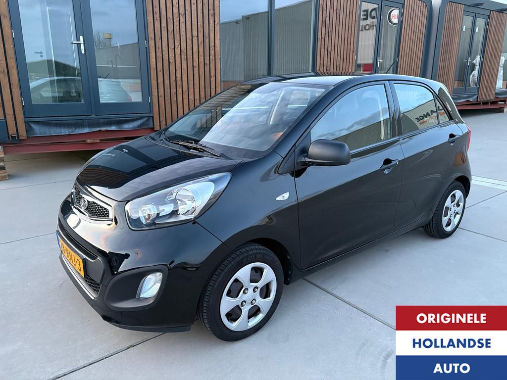 Kia Picanto 1.0 CVVT Comfort Pack Airco Zwart Parrot Bellen, Voorwielaandrijving, Euro 5, Gebruikt, Huisgarantie