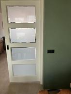 Schuifdeur met glas 87,5x211 cm, Doe-het-zelf en Verbouw, Deuren en Horren, Ophalen, 80 tot 100 cm, Binnendeur, Zo goed als nieuw