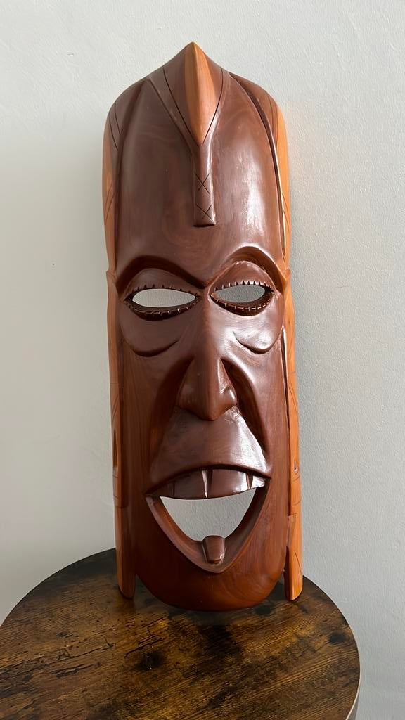 Handgemaakt Houtsnijwerk Afrikaans Masker, Antiek en Kunst, Ophalen of Verzenden