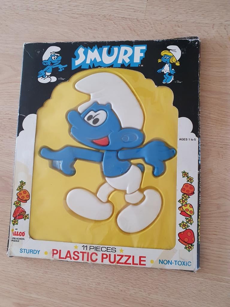 Smurfen puzzel , 3 smurfen kwartetspellen, smurfen kaartspel, Ophalen of Verzenden, Gebruikt, Verschillende Smurfen, Gebruiksvoorwerp