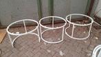 Partij witte metalen frames voor ronde salontafels, Ophalen, 50 tot 100 cm, Rond, Nieuw