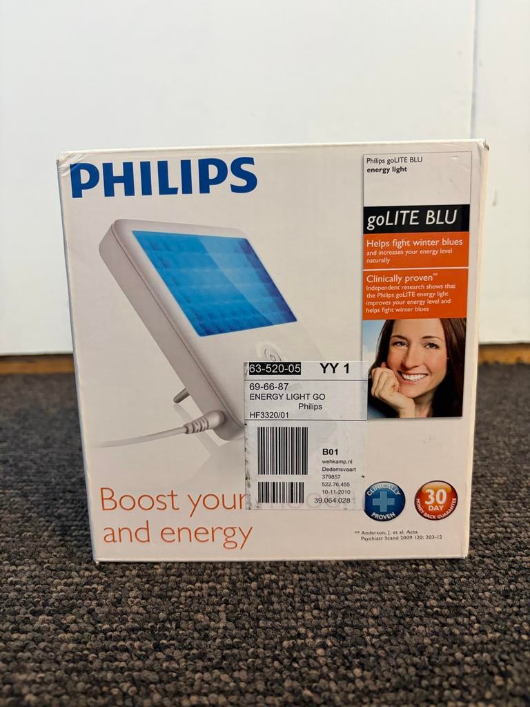 Philips goLITE BLU Energielamp, tegen winterdip, in doos, Witgoed en Apparatuur, Persoonlijke-verzorgingsapparatuur, Zo goed als nieuw