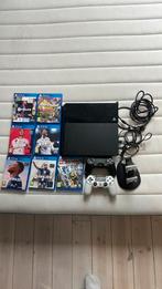 PS4 + 2 controllers + 7 games + oplaadstation, Ophalen, Online, Gebruikt, Overige genres