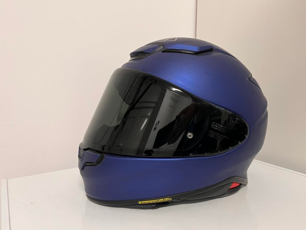 Shoei NXR2 motorhelm mat blauw - maat L, Dames, Ophalen of Verzenden, Integraalhelm, Shoei