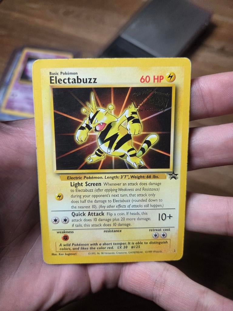 Electabuzz Black Star Promo 2 Pokemon The First Movie 1999, Ophalen of Verzenden, Zo goed als nieuw, Losse kaart