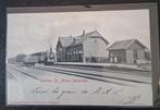 St. Anna-Parochie, Station met stoomtram., Ophalen of Verzenden, Voor 1920, Gelopen, Friesland