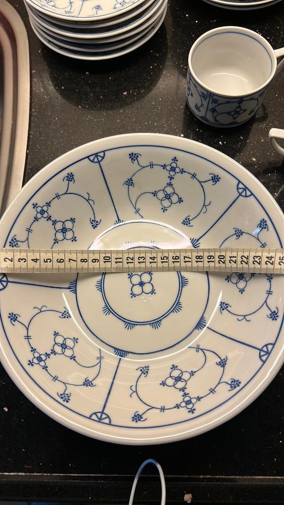 Schaal saksisch blauw, Antiek en Kunst, Ophalen