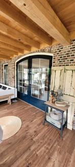 Te koop hardh. dubbele tuindeuren  met toog, dubbele glas, Doe-het-zelf en Verbouw, Deuren en Horren, Ophalen of Verzenden