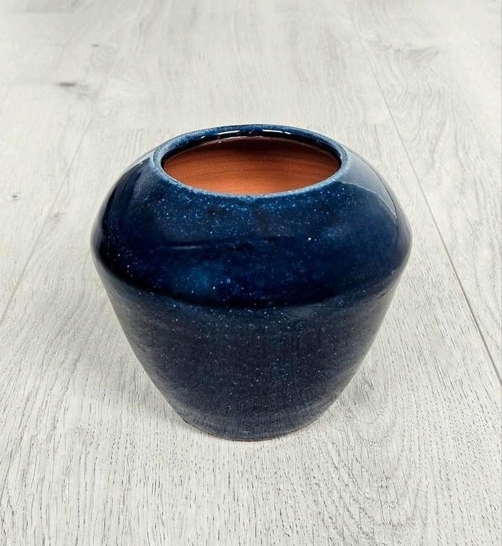 Zara Home Geëmailleerde Terracotta Vaas Bloempot Vaasje, Aardewerk of Porselein, Zo goed als nieuw, Minder dan 50 cm, Verzenden