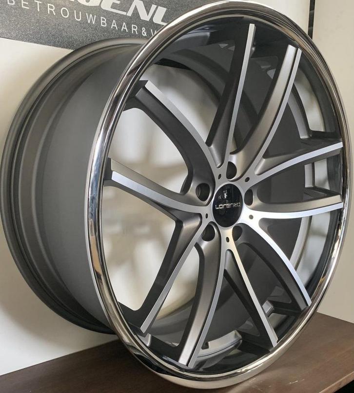 22 Inch Lorenzo WL 199  BMW X5 BMW X6  breedset velgen, Auto-onderdelen, Banden en Velgen, Velg(en), Overige maten, Personenwagen