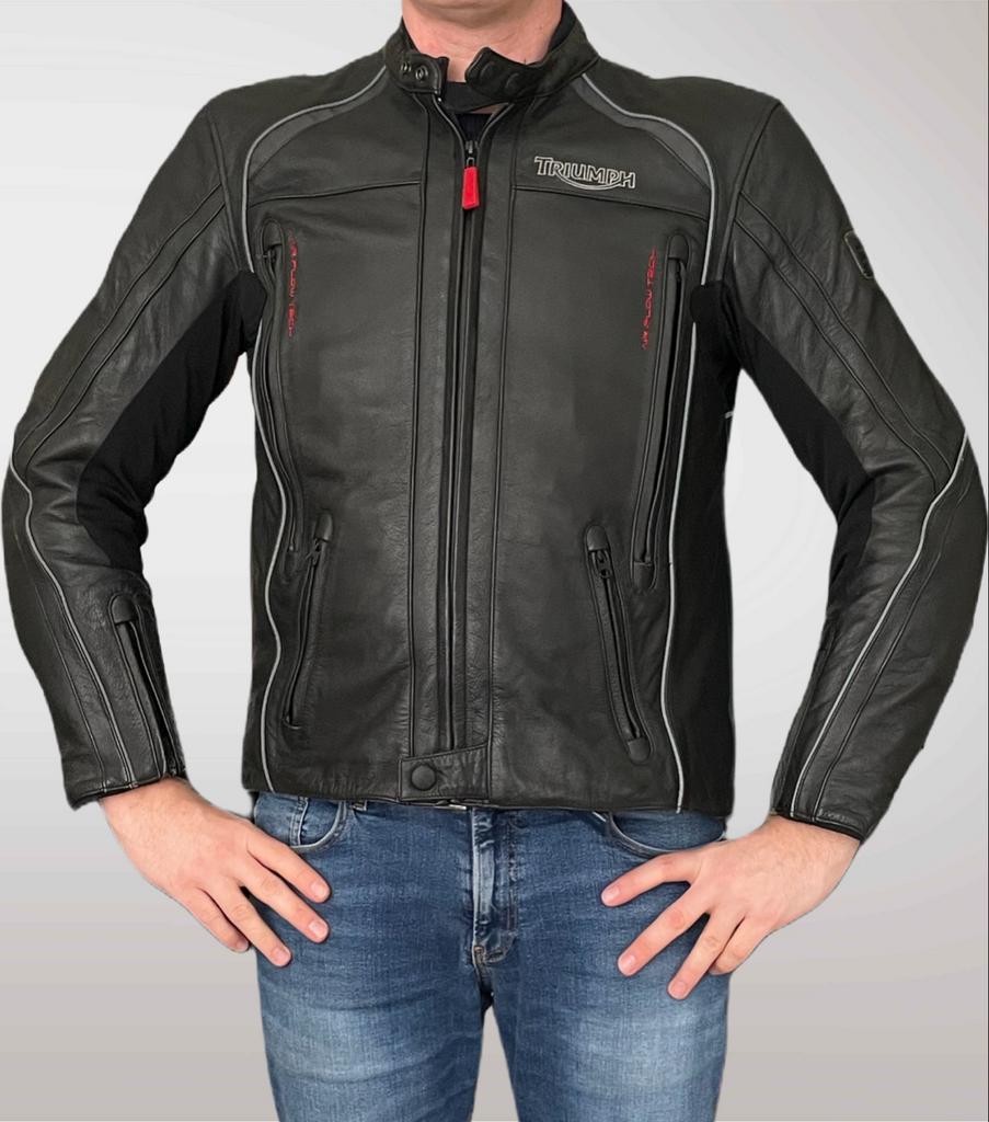 Triumph Motorcycles Leder Motorjas - Maat 44/54, Motoren, Kleding | Motorkleding, Verzenden, Tweedehands, Heren, Jas | leer