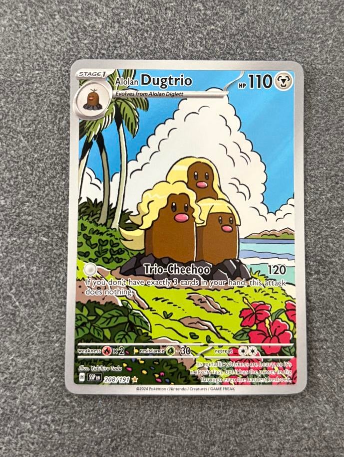 Dugtrio 208/191 Pokémon kaart, Ophalen of Verzenden, Zo goed als nieuw, Losse kaart