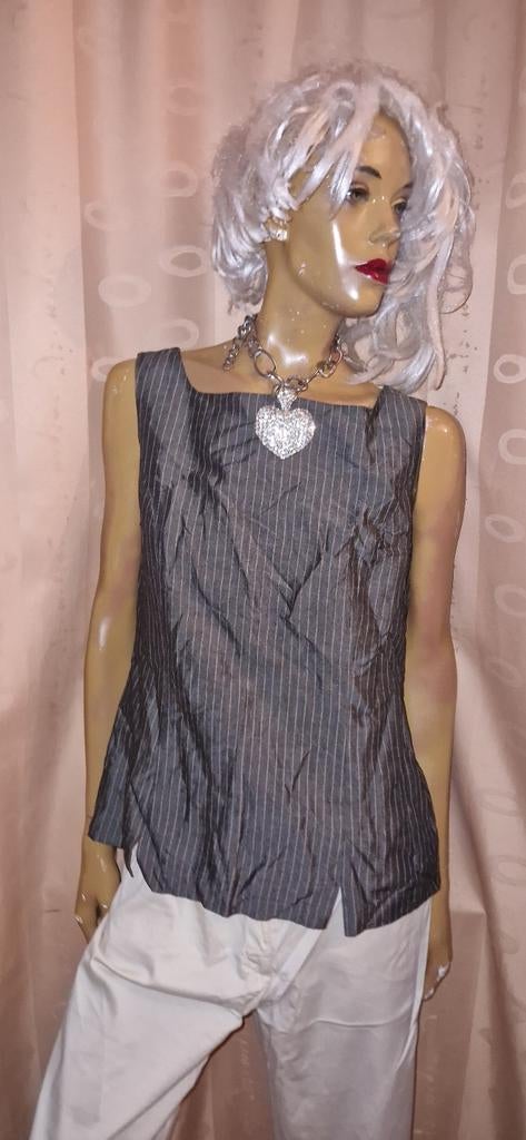 Gestreepte top zonder mouwen elysio florence maat 42, Maat 42/44 (L), Ophalen of Verzenden, Zo goed als nieuw, Zonder mouw