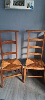 2 kerk stoeltjes, Ophalen, Bruin, Twee