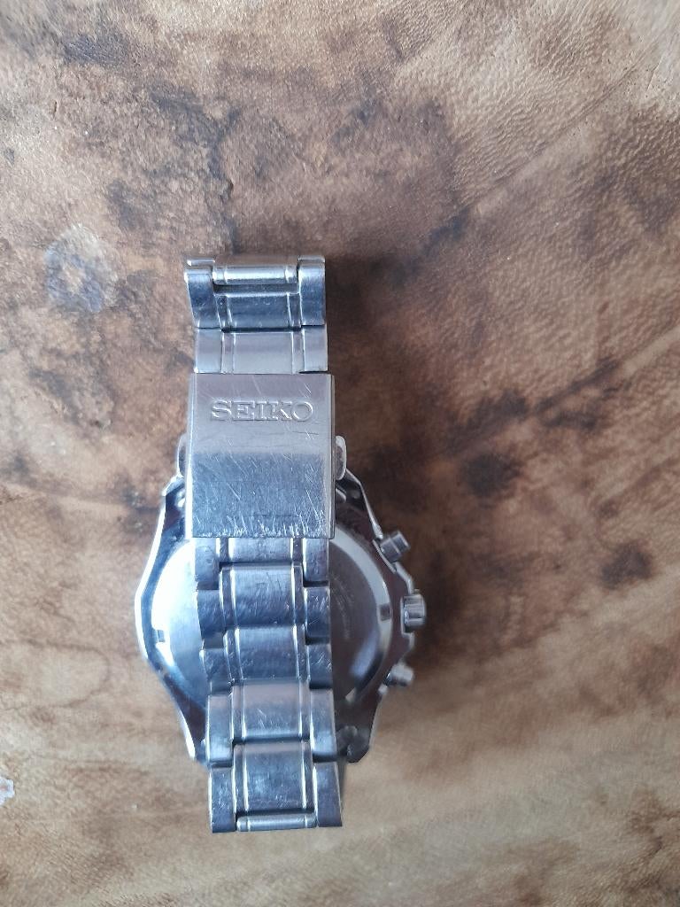 Seiko Solar Chronograaf – werkt goed – voordelig/ horloge, Ophalen, Gebruikt, Metaal, Volwassenen