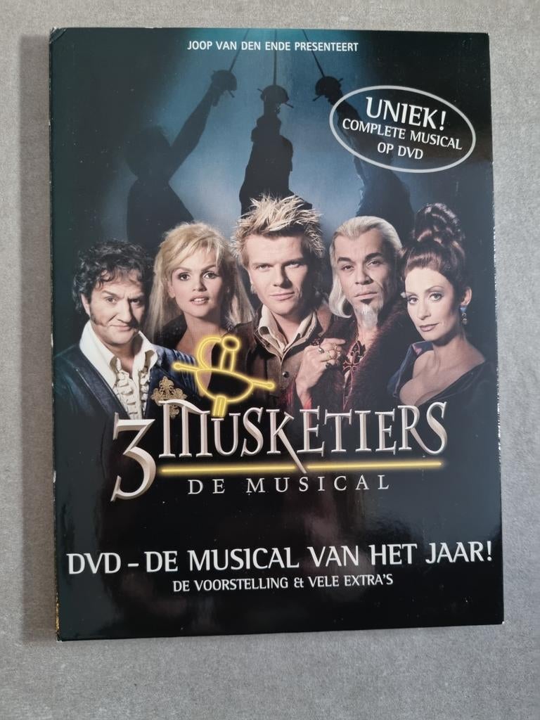 3 Musketiers De Musical DVD - Uniek! Compleet Musical, Alle leeftijden, Ophalen of Verzenden, Zo goed als nieuw, Muziek en Concerten