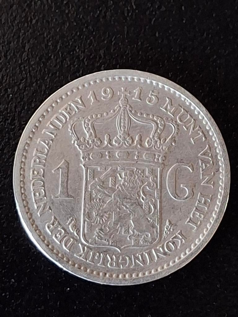 Zeer fraaie gulden 1915, Postzegels en Munten, Munten | Nederland, Ophalen of Verzenden, Koningin Wilhelmina, 1 gulden