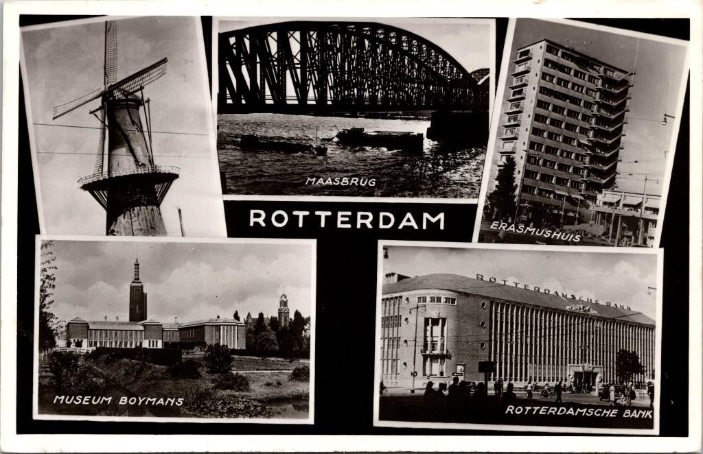 Groeten uit Rotterdam - 11 ansichtkaarten jaren 50 60, Verzenden, 1940 tot 1960, Gelopen, Zuid-Holland