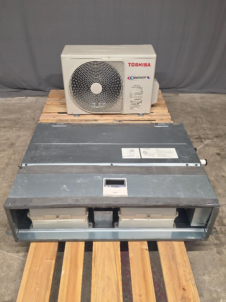 Toshiba kanaal satelliet airco inverter warmtepomp 8 kW A+, Witgoed en Apparatuur, Koelen en Ontvochtigen, Timer, 3 snelheden of meer