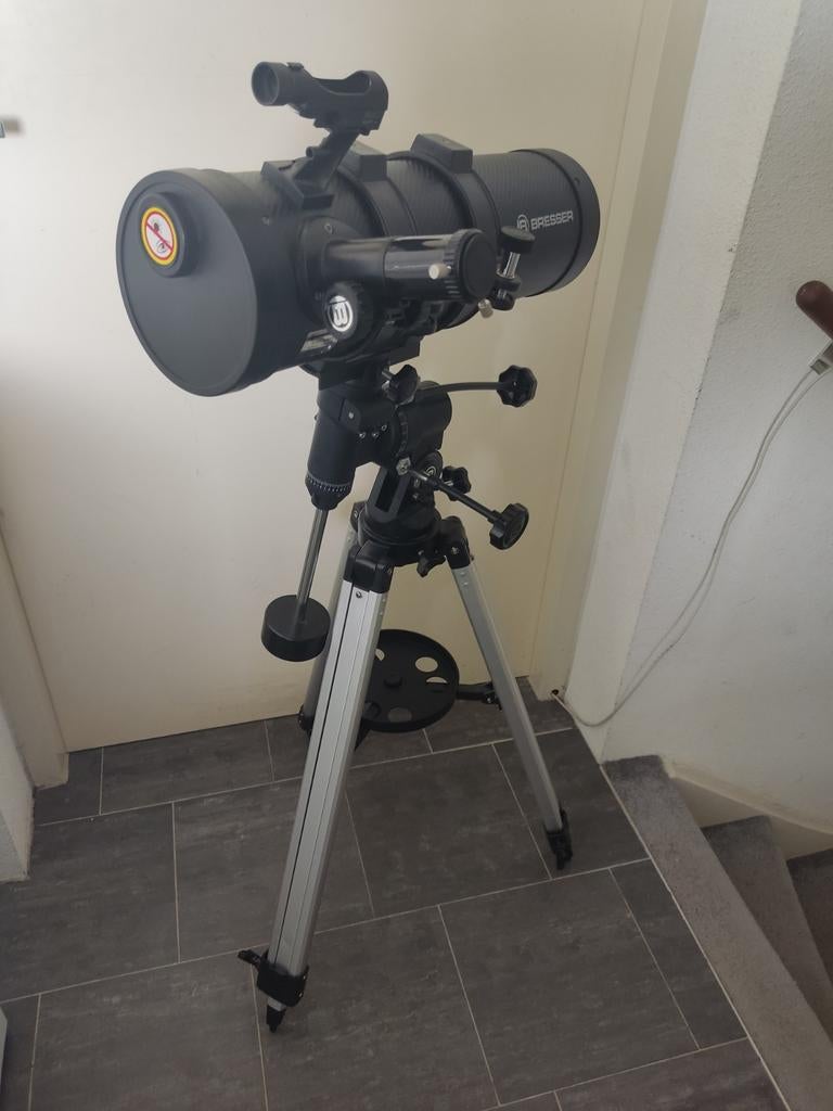 BRESSER Spica-II - 130/1000 EQ3 Reflector Telescoop, Audio, Tv en Foto, Ophalen, 80 tot 200 mm, Met statief, Spiegeltelescoop (reflector)
