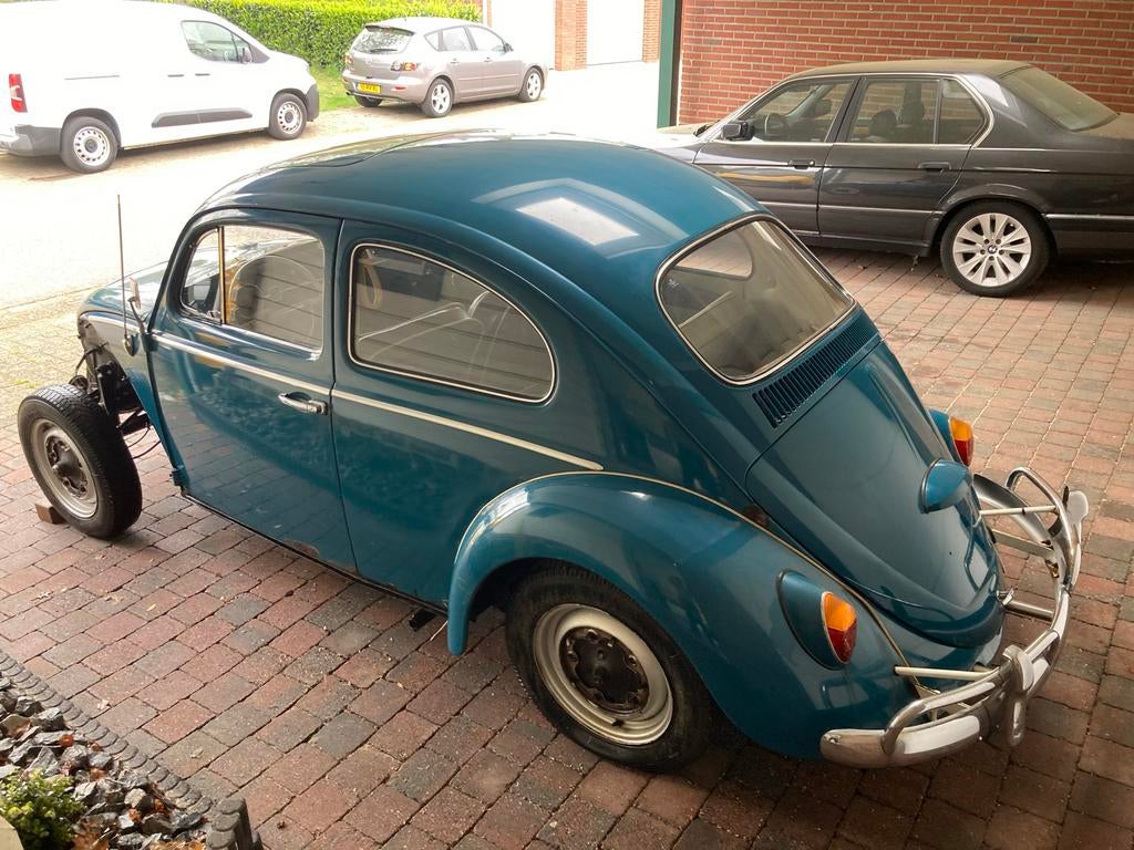GERESERVEERD - Schuurvondst: Volkswagen Kever 1964, Auto's, Oldtimers, Handgeschakeld, Particulier, Blauw, Kunstmatig leder