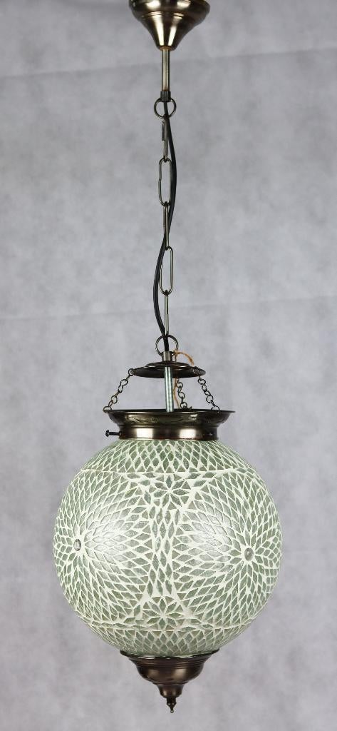 Oosterse mozaïek hanglamp, Huis en Inrichting, Lampen | Hanglampen, Ophalen of Verzenden, Zo goed als nieuw, Glas, Minder dan 50 cm
