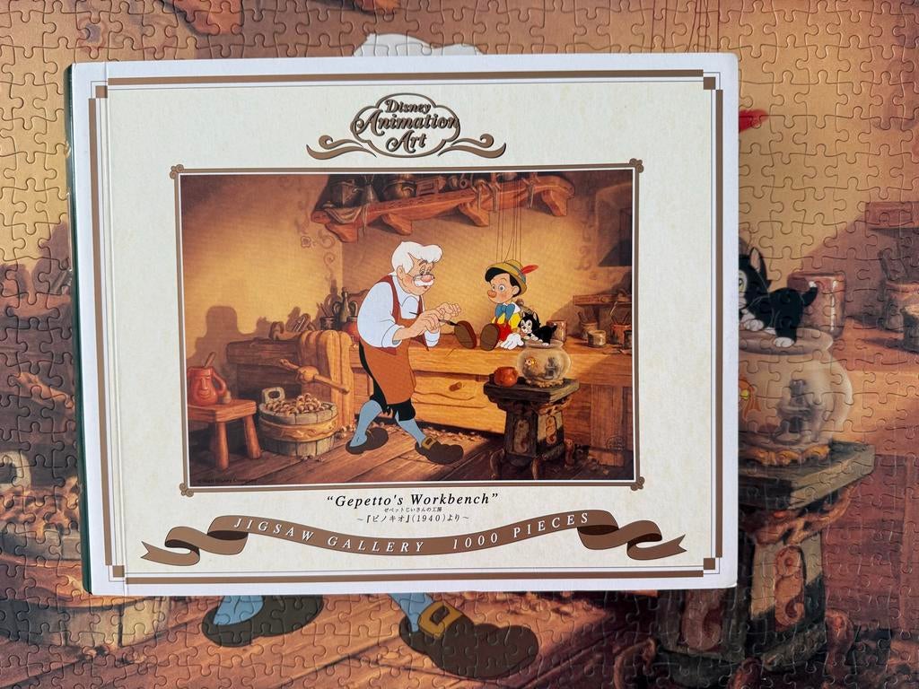 Disney Pinokkio puzzel 1000 stukjes Tenyo Japan, Ophalen of Verzenden, 500 t/m 1500 stukjes, Zo goed als nieuw, Legpuzzel
