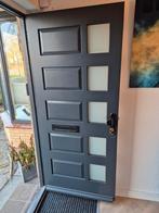 Houten voordeur met enkel glas - Goede staat, Doe-het-zelf en Verbouw, Deuren en Horren, Ophalen, Gebruikt, Glas, Buitendeur