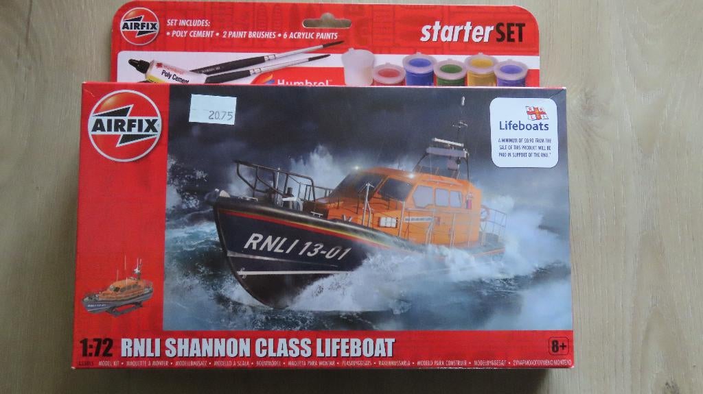 RNLI Shannon Class Lifeboat Airfix 1/72, Ophalen of Verzenden, Nieuw, 1:50 tot 1:200, Airfix