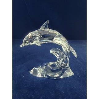 Swarovski Dolfijn op Golf met Certificaat, Verzamelen, Swarovski, Ophalen of Verzenden, Zo goed als nieuw, Figuurtje