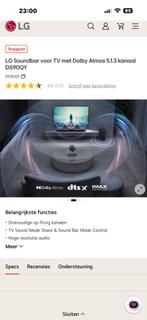 lg ds90qy soundbar 5.1.3 ch 570watt dolby atmos, Ophalen of Verzenden, Zo goed als nieuw