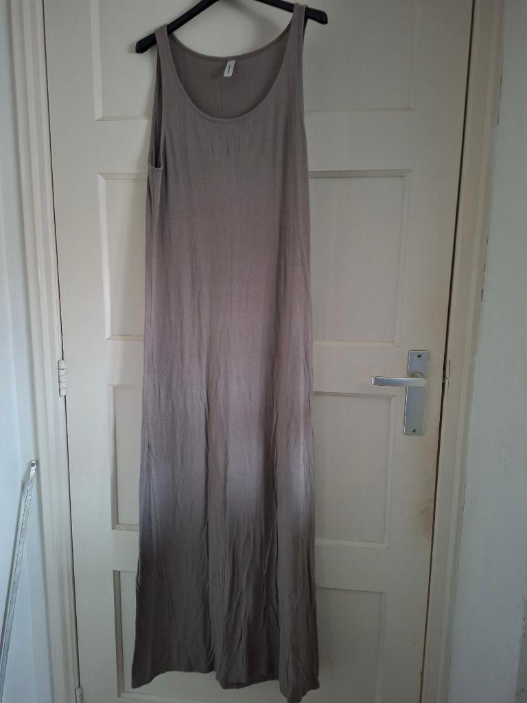 Soya Concept maxi jurk taupe mouwloos maat M, Maat 38/40 (M), Anneonline, Steenbergen, Bruin