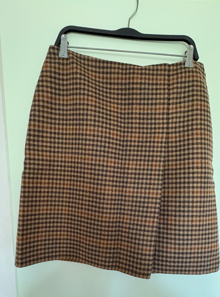 Max Mara wollen rok, maat 42, Ophalen of Verzenden, Gedragen, Maat 42/44 (L), Bruin