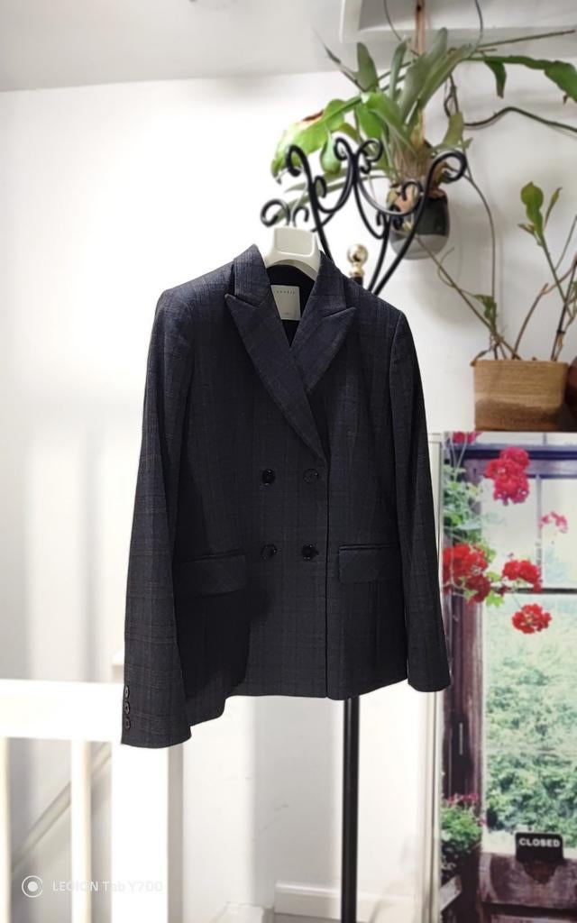 Sandro double-breasted wollen blazer, maat M, Maat 38/40 (M), Sandro, Ophalen of Verzenden, Zo goed als nieuw