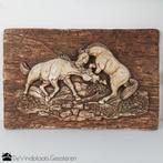 Wandbord vechtende paarden, Ophalen of Verzenden