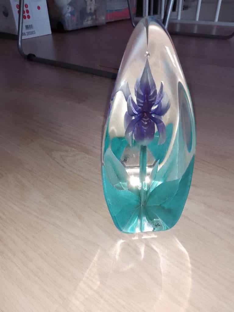 Glaskunst orchidee mats jonasson, Antiek en Kunst, Ophalen