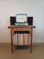 Audiomeubel platenkast platenspelerkast retro vintage hout, Ophalen, Gebruikt