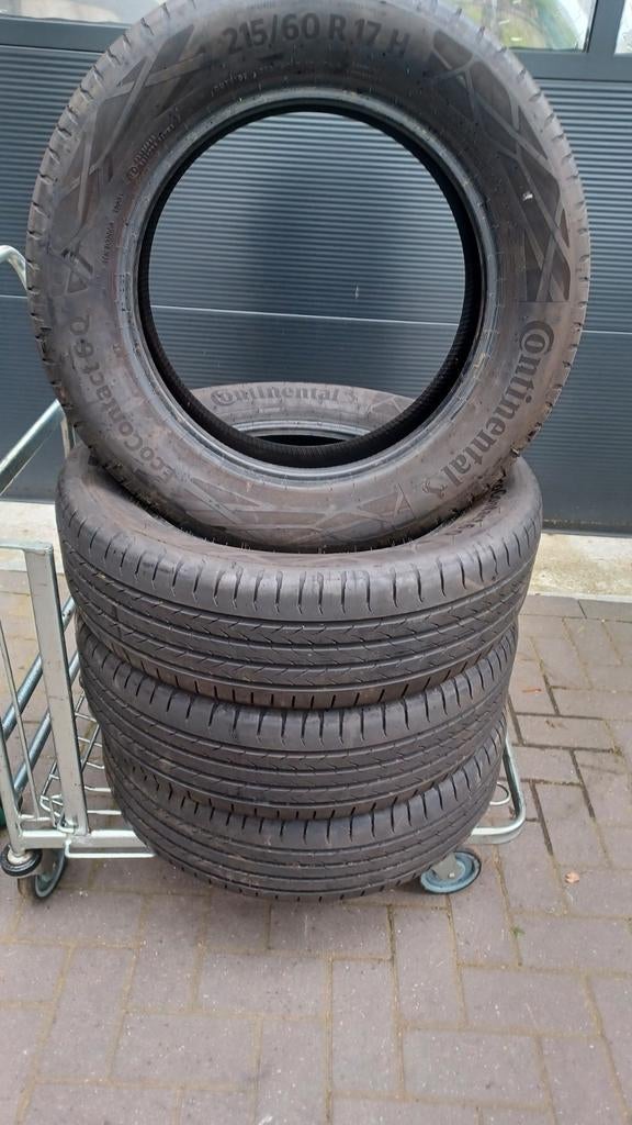 4 demo banden 215 60 17 96H 1223 continental ecocontact 6Q, Ophalen, 215 mm, Nieuw, 17 inch