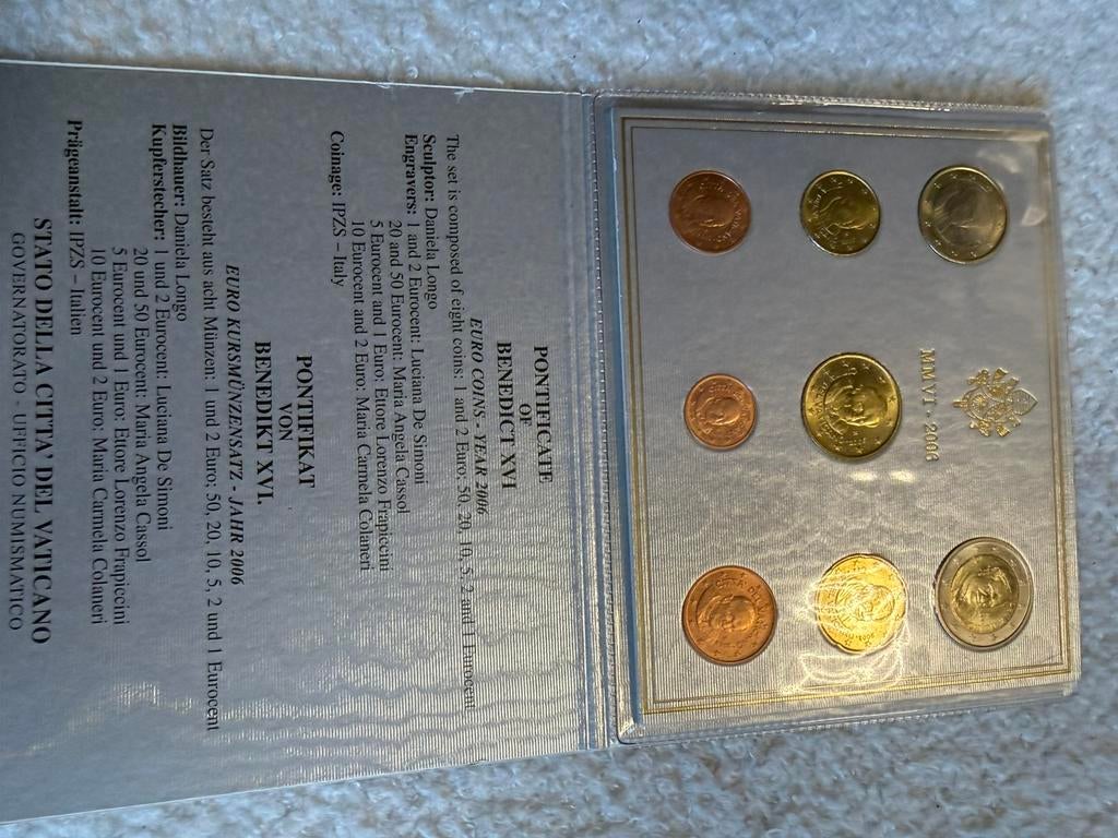 Euroset vaticaanset 2006 unc, Ophalen of Verzenden, Italië, Overige waardes, Setje