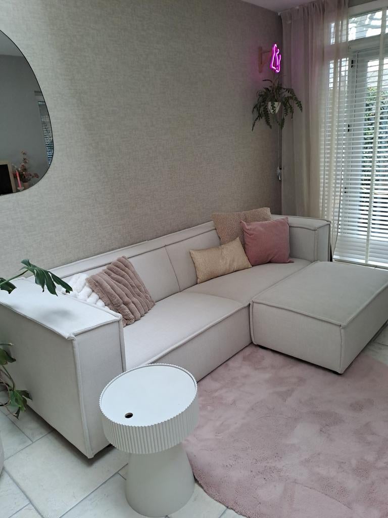 Rechte bank met hockers By Sidde, Ophalen, Zo goed als nieuw