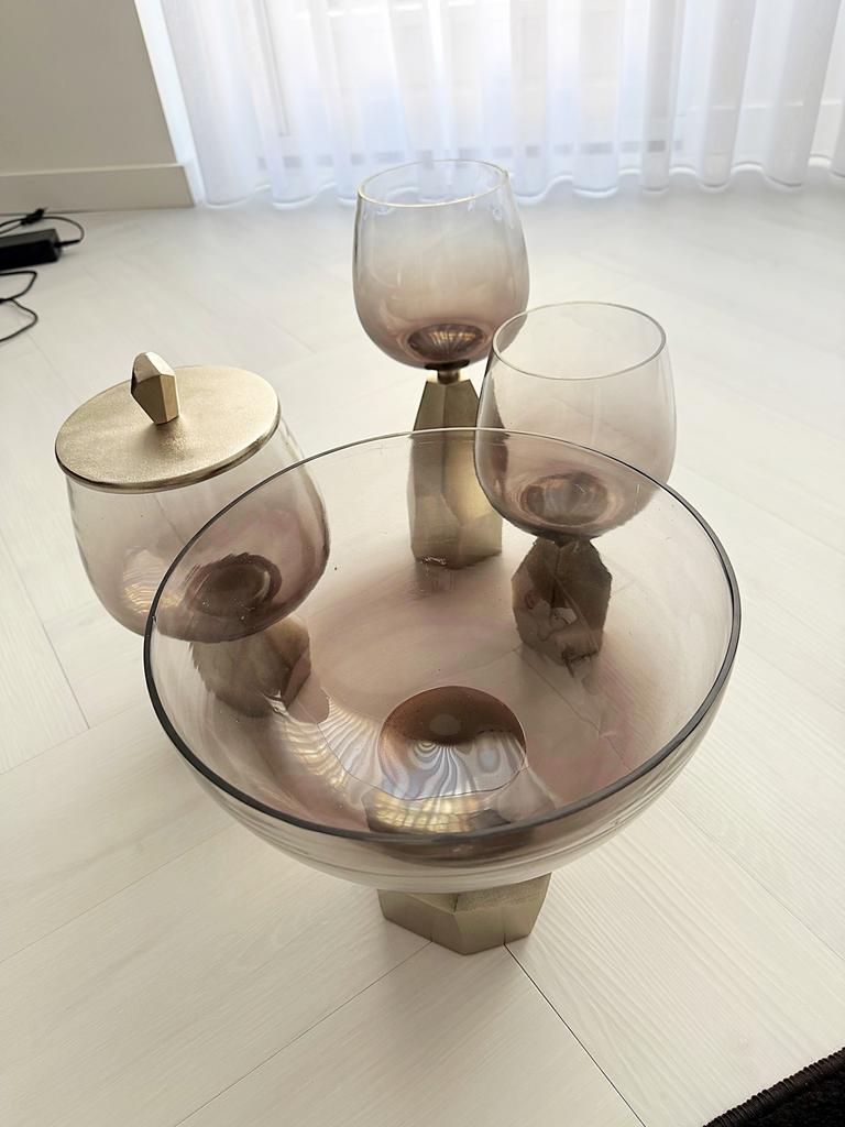 Decoratieve vazen set 4 stuks, Huis en Inrichting, Woonaccessoires | Etagères, Zo goed als nieuw, Ophalen of Verzenden